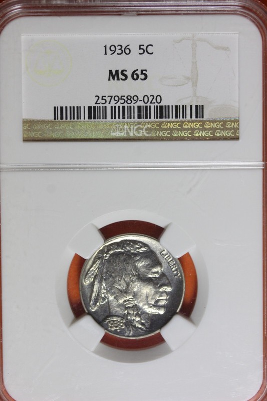 1936 NGC MS65 BUFFALO NICKEL #B42696