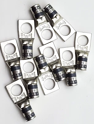 Lot of 10 Thomas & Betts 54140 Copper Crimp Lugs #4 AWG 3/8" Hole T&B One Hole