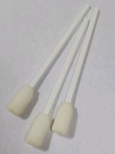 25 pcs 5" Foam Swabs, Rectangle Cleaning Swab, Plastic Handle