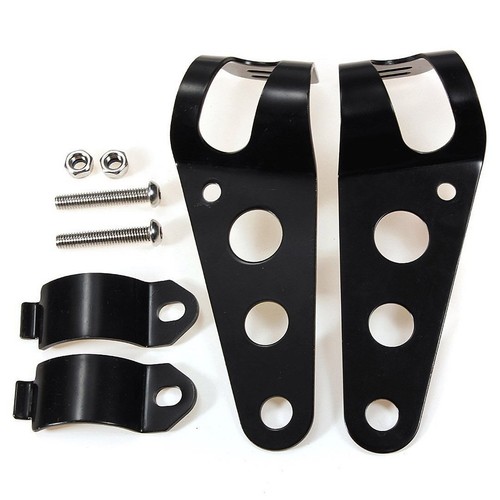 28mm-42mm Fork Motorcycle Head Lamp Holder Adapter Headlight Mount Bracket Black - Picture 7 of 16