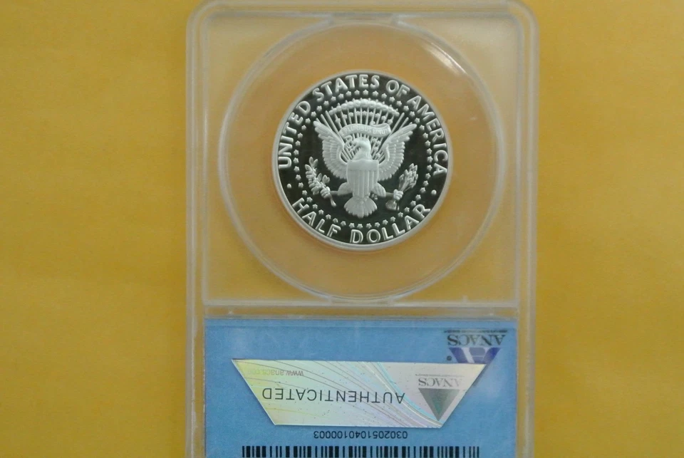 2002-S Kennedy SILVER Half Dollar Silver Proof ANACS PR70 DCAM - Image 3 of 4