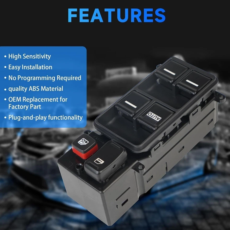 Botón controlador interruptor ventana maestra para Honda Accord 2003 2004 2005 2006 2007 Foto 3 de 4