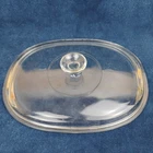 Vintage Pyrex DC1.5C Oval Clear Glass Lid Corning Ware FREE SHIPPING