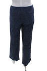 Joseph Womens Zipped Straight Leg Dark Wash Cropped Denim Pants Blue Size L — photo 3