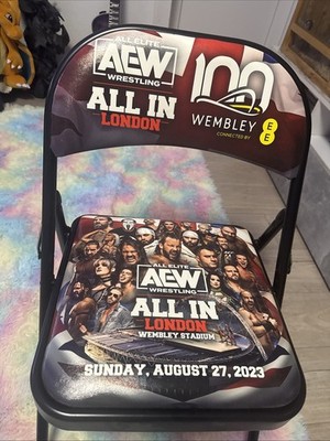 AEW Wembley Stadion ALL IN London Wrestling Klappstuhl Stuhl 2023 Sammlerstück