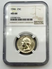 1946-P Washington Silver Quarter 25C NGC MS66 BU UNC Philadelphia US Coin BM1