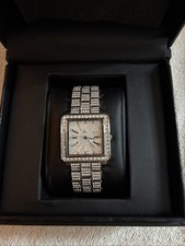 JBW Luxury Square Silver Diamond Accent Metal...