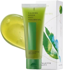 Lapalette Beauty Calming Green Soft Peeling Gel Mild Korean Cleanser 3.38 oz.