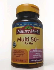 Nature Made Multi For Her 50+ Daily Vitamin 90 Tablets Ex 7/26 Naturemade Womens