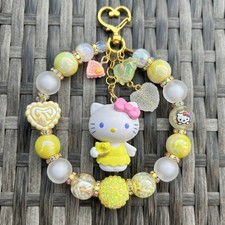 Beaded Kawaii Keychain, Bag Charm, Purse Charm, Bag Clip - Sweet Hello Kitty 2