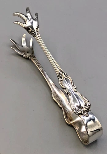 Marlborough by Reed & Barton Sterling Silver large Sugar Tongs  4 5/8"