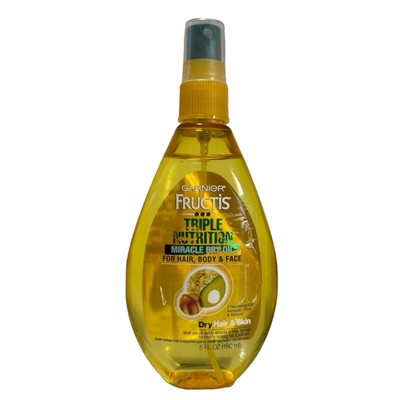GARNIER FRUCTIS TRIPLE NUTRITION MIRACLE DRY OIL-HAIR BODY FACE-5 OZ-NEW-HTF!