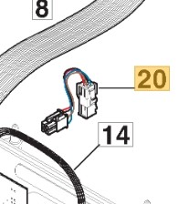 Cablaggio batteria ORIGINALE STIGA robot tagliaerba rasaerba a1500 122063031/0
