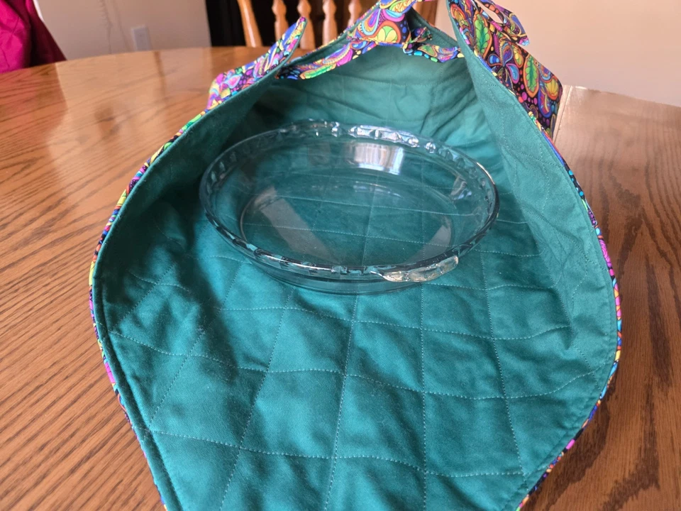 Porta tartas o cazuela hecha a mano - estampado cachemir Foto 3 de 4