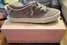 Blowfish Malibu Women's Marley Sneakers, Blue Canvas, 8M FREE SHIP 