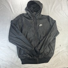 Nike Men's Windrunner Full Zip Jacket Hoodie Windbreaker Black Size M