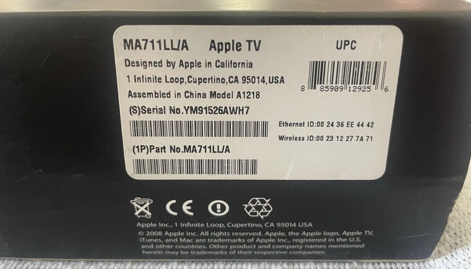 Apple TV A1218 1st Generation Media Streamer No Remote & Power Cord - Image 2 of 3