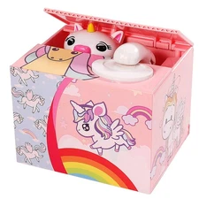 Piggy Bank Steal Coin Box Electronic Money Cute Saving with Smart Voice Prompt,
