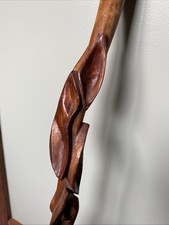 Hand Carved Diamond Willow Wood Walking Stick Cane 36"