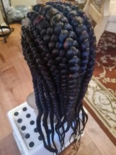 Braided Wig For Black Women Cornrow Braids Lace Front Synthetic Fiber