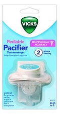 Vicks Pacifier Thermometer V925P, Fast 2 Minute Digital Reading w/ Storage Case