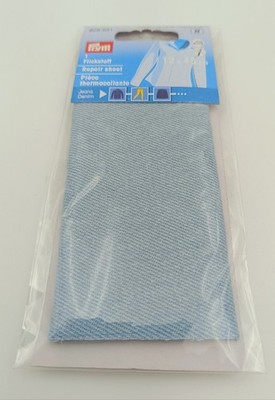 Prym Flickstoff Jeans Denim hellblau 12 x 45 cm Reparaturflicken