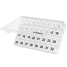 Monthly Pill Organizer Once a Day - 30 Day Pill Organizer Box - Easy to Open ...