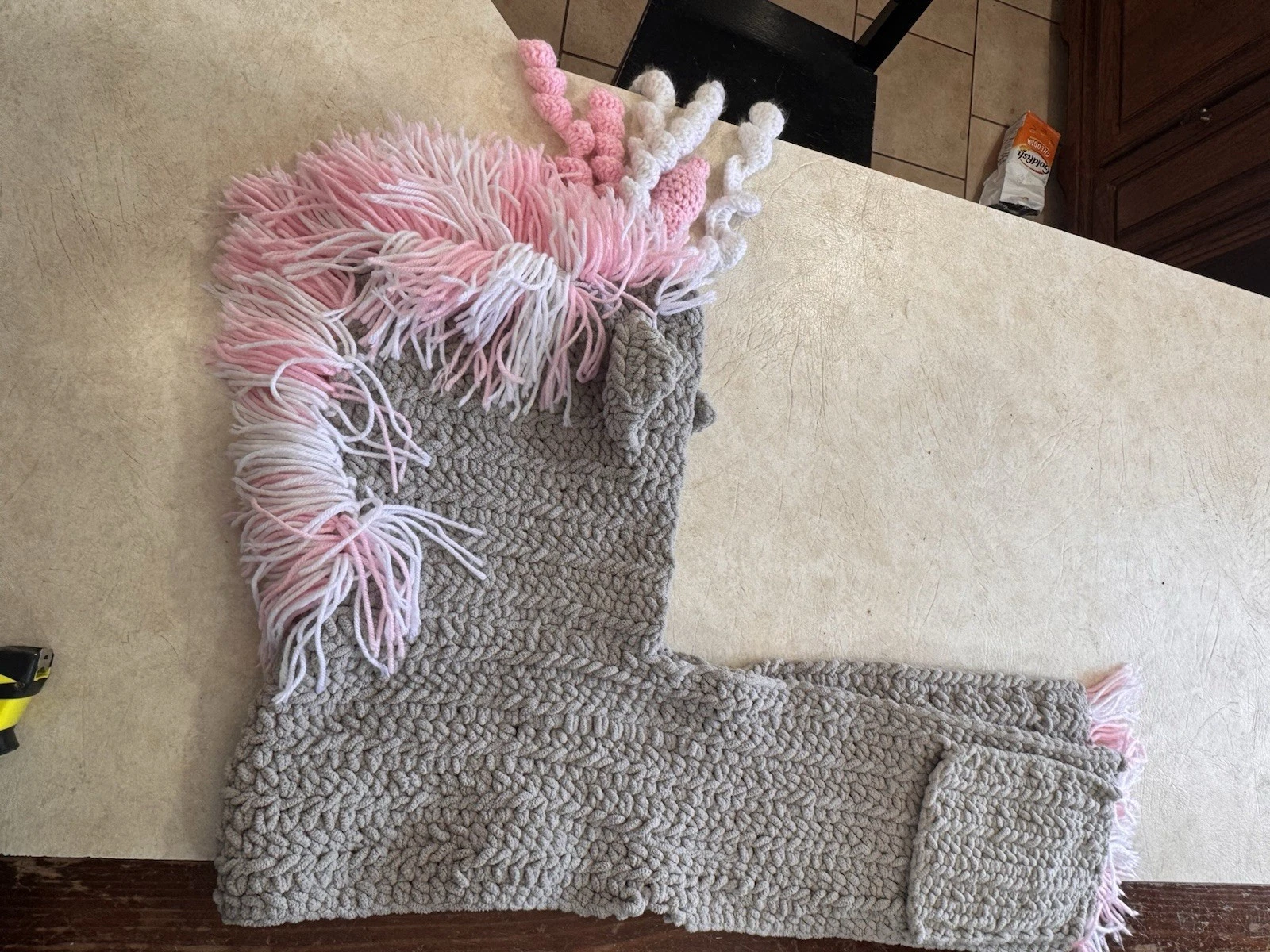 Hand Knitted Hood Scarf