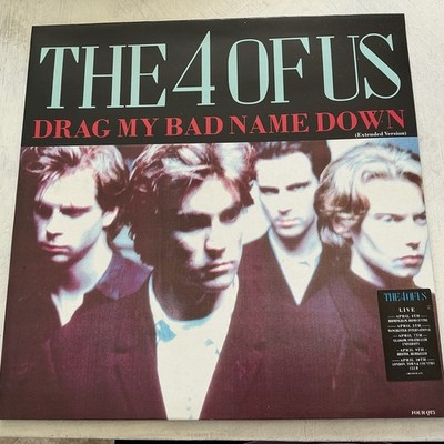 The Four Of Us 12  4 Track Single Drag My Bad Name Down FOURQT5 1990 SuperbVinyl