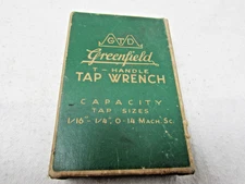 NOS Greenfield No. 329 T-Handle Tap Wrench with Box Made in USA