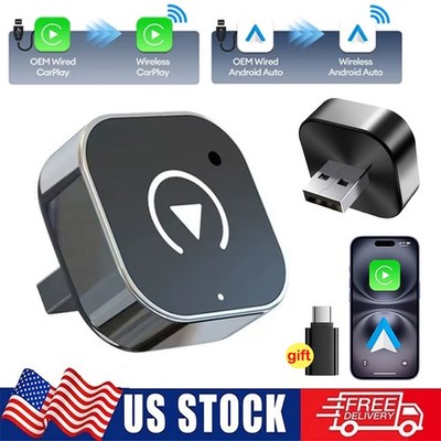Wireless Adapter for Wired CarPlay & Android - Small Size, Plug & Play-2026 New