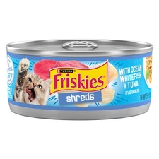 Purina Friskies Shreds With Ocean Whitefish and Tuna in Sauce Wet Cat Food - ...