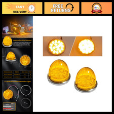 17 LED Watermelon Lights - Amber Lens, Stainless Steel Bezel, Stop/Turn/Marker L