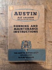 1957 Austin A55 Saloon, Half-ton Van & Pick-up Running & Maintenance Handbook 
