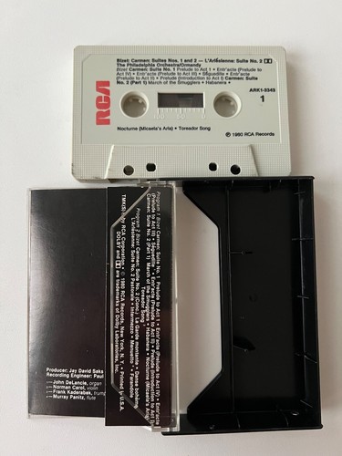 Philadelphia Orchestra Ormandy Bizet Carmen L'Arlesienne Cassette Tape Red Seal - Picture 4 of 5
