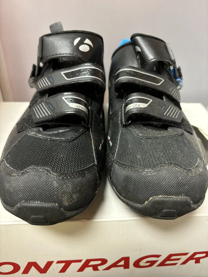 Zapatos Bontrager Evoke para mujer EE. UU. 11 UE 44 Spin/MTB negros/azules Foto 2 de 4