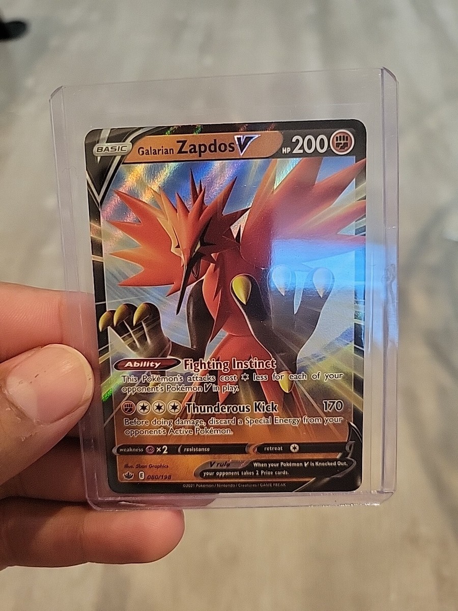 Galarian Zapdos V Ultra Rare - 080/198 Chilling Reign - Pokemon TCG -  |  eBay