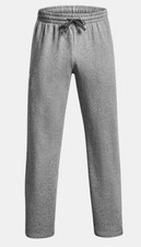 Under Armour Men  s Castlerock Heather/White UA Rival Fleece Pants