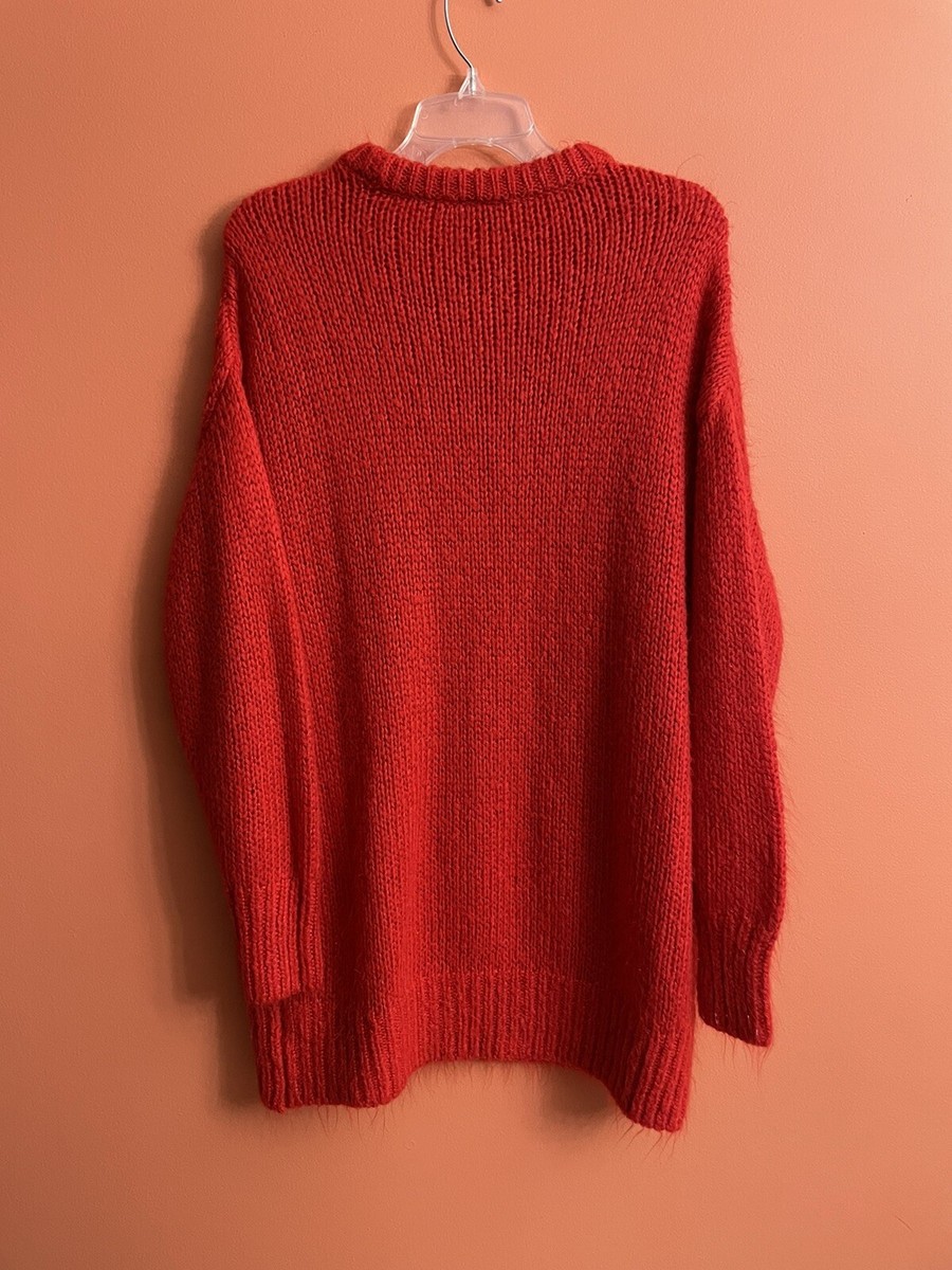 ◆セーター(厚手)/M/ウール/RED// H&M - H&M DIVIDED レッド クルーネック セーター S ニット