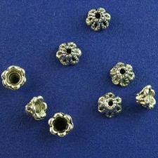 100pcs Tibetan silver color flower beads cap h2723