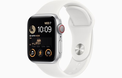Apple Watch SE2 40mm (GPS + Cellular) Silver M/L White Sport Band 