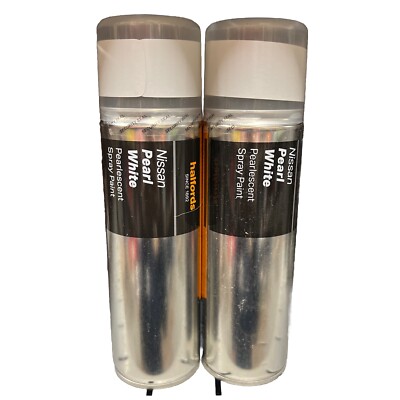 NISSAN PEARL WHITE PERLGLANZ SPRAY LACK 300 ML DOSEN HALFORDS X2.