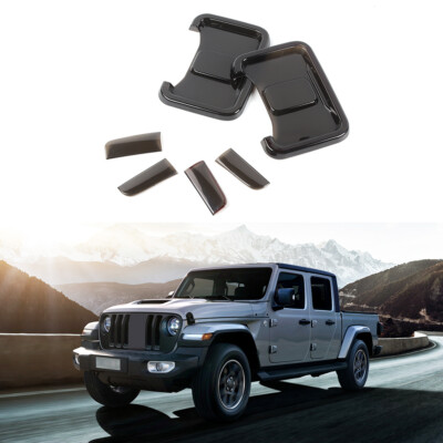 Rear Tail Light Lamp Covers Trim For Jeep JT Gladiator 2020+ LED Light Blackened