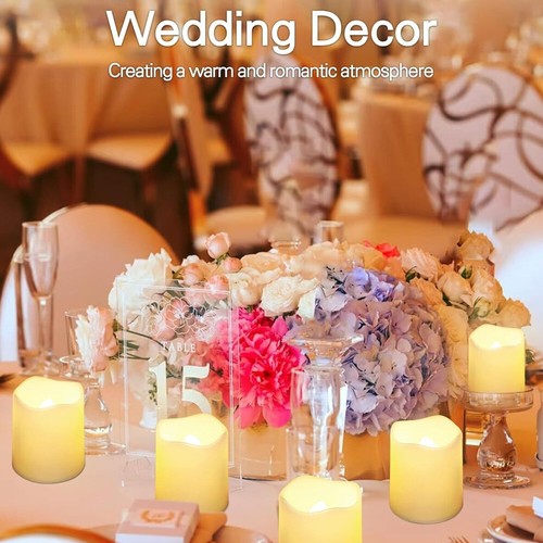 Led Tea Lights Candles LED Flickering Flameless Battery Operated Wedding UK^ - Picture 2 of 19