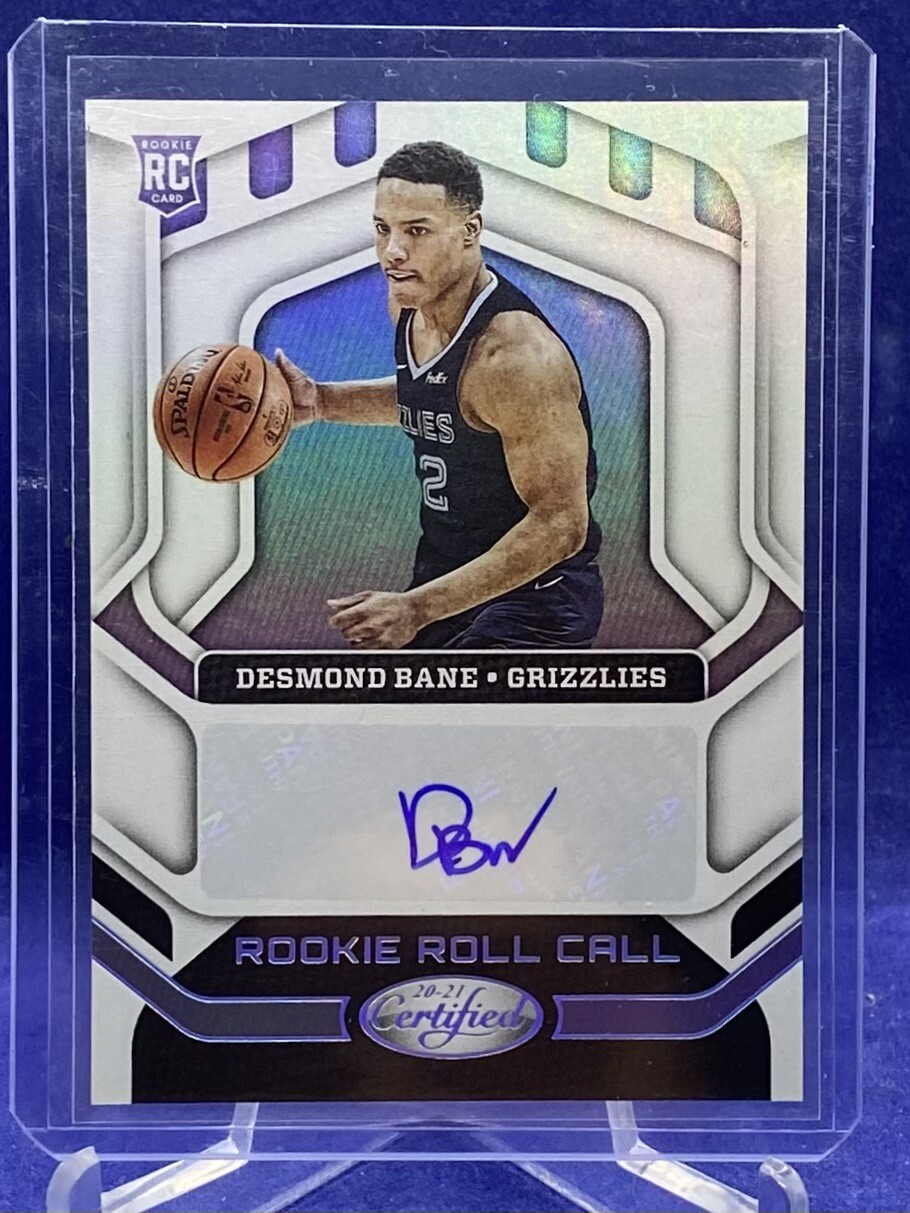 2020-21 Panini Certified Desmond Bane RR-DBA Rookie Roll Call RC Auto Grizzlies