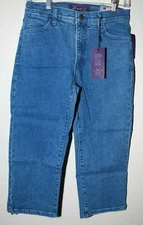 NYDJ LIFT TUCK CROP IN Blue SIZE 4P  Style P709TL490  NEW $98