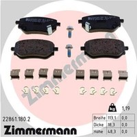 Zimmermann BremsbeläGe Bremsbelegsatz Hinten FüR Mercedes-Benz X-Klasse