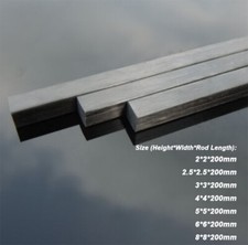 2mm-8mm schwarze Carbonfaser massive quadratische Stangen f&uuml;r Stahlbetonmodelle