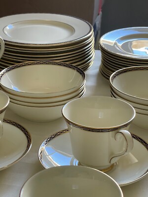 Minton St. James Bone China England 96 piece 22K Gold and Baltic