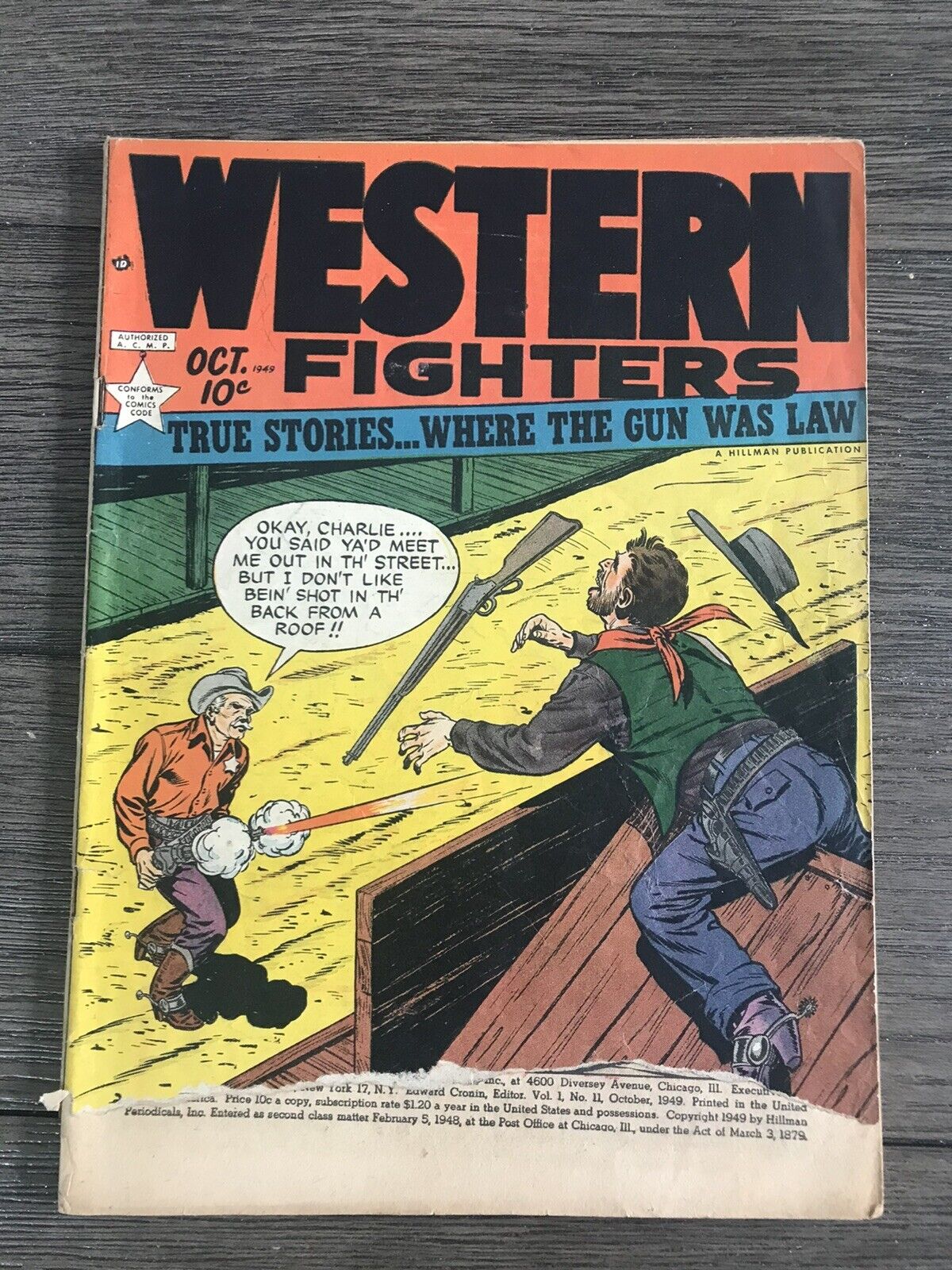 Western Fighters Comics October 1949 Fair JP